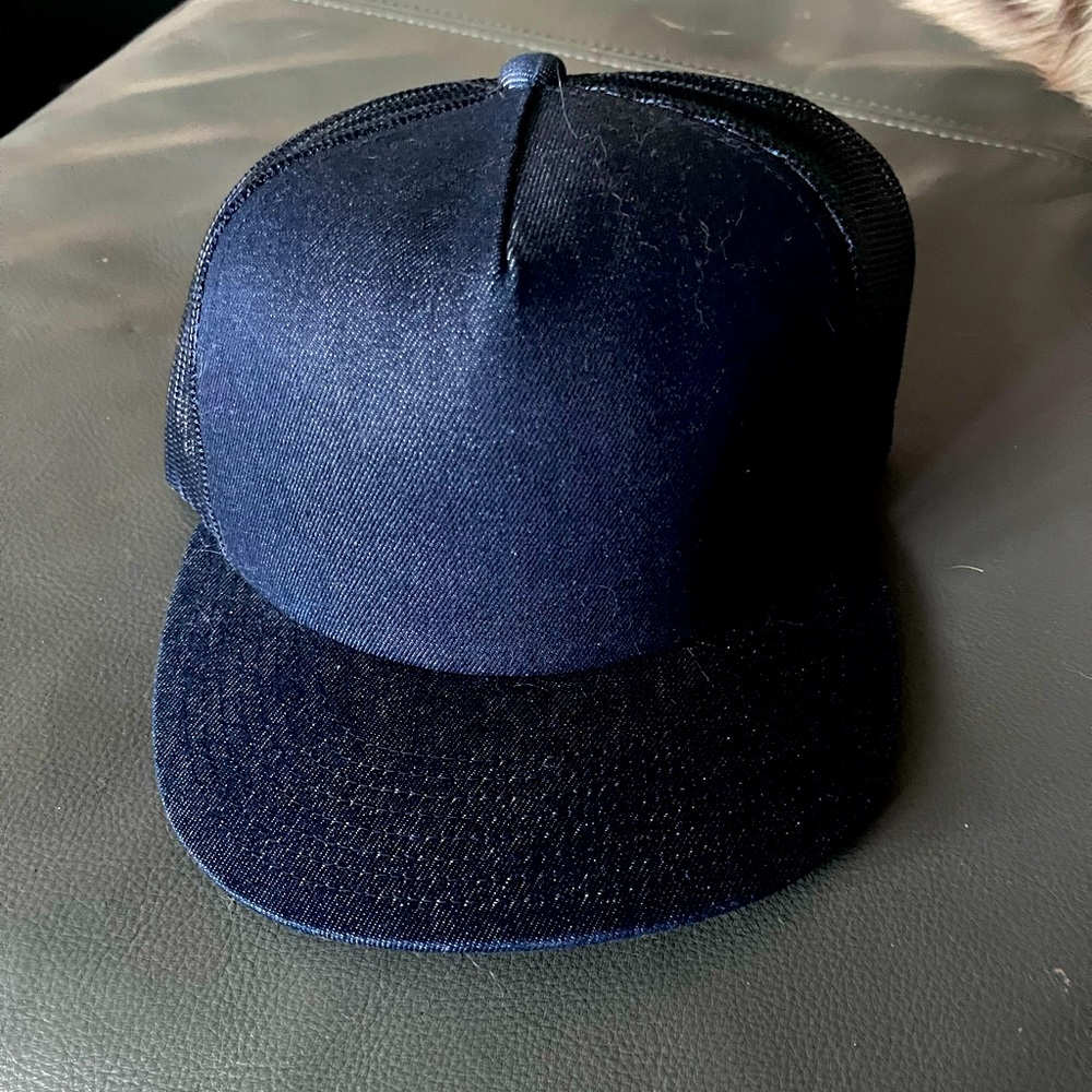 Brand new! Denim trucker style mesh back hat